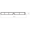 Rodapé REHAU para cozinha, plástico PVC revestido, branco, 150 x 4000 mm