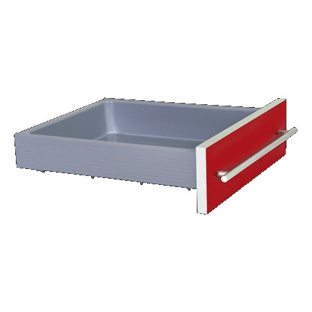 Gaveta em plástico (poliestireno) JUYPAL UNIVERSAL PLUS dupla 52350, sem corrediça, cinza, A.90, MOD.350 mm