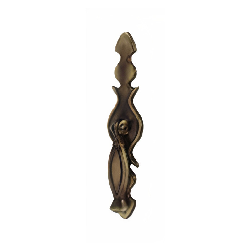 Puxador rústico, espelho c/pingente Sofima 162, zamak bronze, A.115 x L.25 mm
