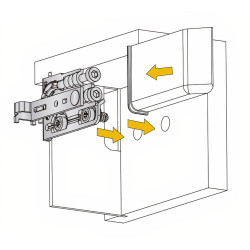Tampa/tapa para nivelador SCARPI-4, plástico branco, direito