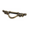 Puxador rústico, espelho asa argola Sofima 144, zamak bronze, C.110 x A.17 mm