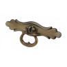 Puxador rústico, espelho c/pingente argola Sofima 168, zamak bronze, C.95 x A.43 mm