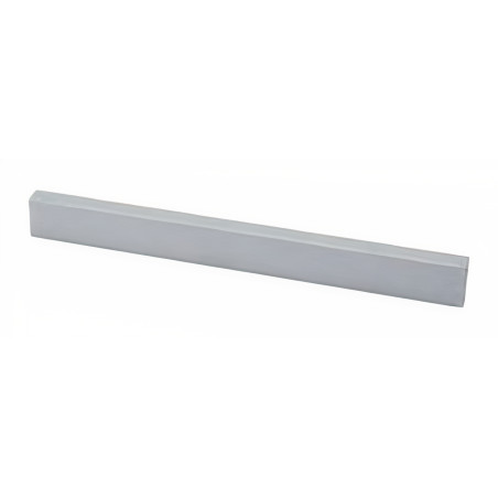 Puxador atual, barra rectangular Sofima 1236, zamak cromado mate, 2 furos distância 64, C.198 x L.10 x A.20 mm