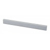 Puxador atual, barra rectangular Sofima 1236, zamak cromado mate, 2 furos distância 64, C.198 x L.10 x A.20 mm