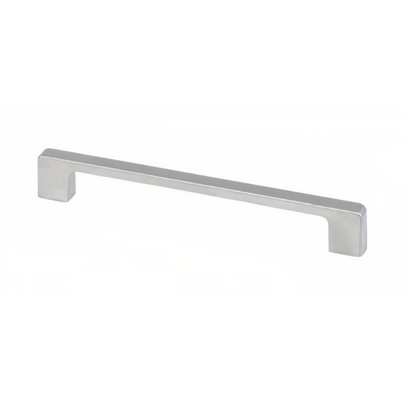 Puxador atual, asa barra rectangular Sofima 782, zamak niquelado mate, 2 furos distância 160, A.26 x L.10 x C.178 mm