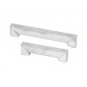 Puxador atual, asa barra rectangular Sofima 797, zamak cromado mate, 2 furos distância 64, A.18 x L.9 x C.74 mm