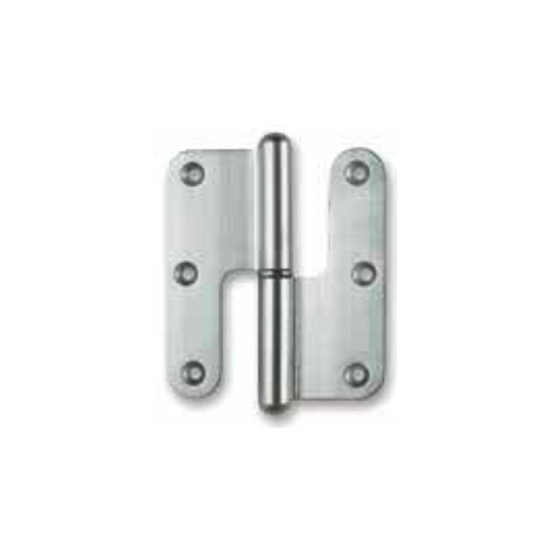 Dobradiça balanço tipo Sofima lisa 3012 para porta, latão bronze, 3,5", A.87,5 x L.44,35 x E.3 mm, esquerda