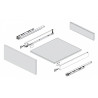 Lateral de gaveta c/amortecedor Vision Top Slim/fina Box, silenciosa, extração total, suporta 40 kg, branco, A.89 x C.500 mm