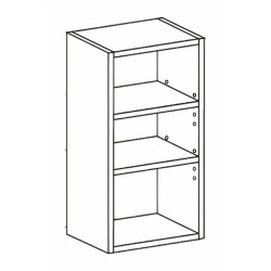 Kit/módulo superior Alvic, melamina cinza, aglomerado estrutura 16 costa 8, A.700 x P.330 x L.600 mm