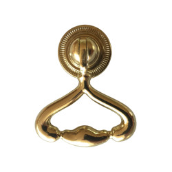 Puxador rústico, espelho redondo c/pingente argola SM 315, zamak oxidado bronze, C.48 x L.39 x A.15,6 mm