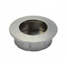 Puxador atual, concha redonda embutir Sofima 1215, zamak níquel escovado, Ø.43/35 x A.14,4/11,5 mm