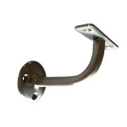 Suporte de corrimão liso redondo, latonado bronze, A.67 x P.86 mm