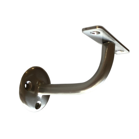 Suporte de corrimão liso redondo, latonado bronze, A.67 x P.86 mm