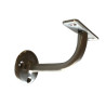 Suporte de corrimão liso redondo, latonado bronze, A.67 x P.86 mm