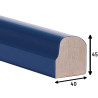 Perfil moldura 4540/P201, MDF revestido a folha de mogno, A.45 x L.40 x C.3660 mm