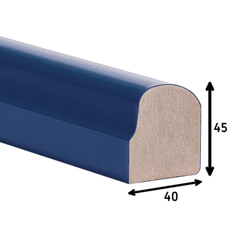 Perfil moldura 4540/P201, MDF revestido a folha de faia, A.45 x L.40 x C.3660 mm