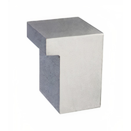 Puxador atual, quadrado PM7, inox, 1 furo, 25 mm