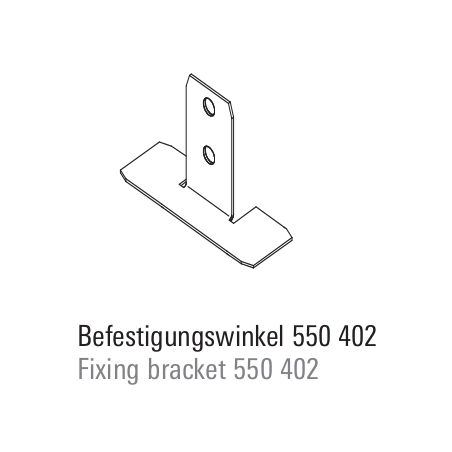 Puxador atual perfil, fixador de prolongamento p/perfil SCHUCO 550402