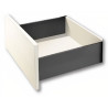 Lateral de gaveta c/amortecedor Vision Top Slim/fina Box, silenciosa, extração total, suporta 40 kg, antracite, A.121 x C.350 mm