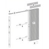 Caixilho SCRIGNO SCRIGNOtech ST3414 p/porta de correr, p/parede alvenaria EXT.105 x INT.70, L.900 x H.2020 mm