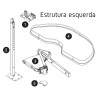 Conjunto 2 cestos direito para estrutura VAUTH-SAGEL CORNERSTONE MAXX, base branca, rail cromado, PORTA.600, MOD.1000 mm