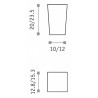 Puxador atual, quadrado rectangular Sofima 771, zamak cromado mate, 1 furo, E.12 x A.23,5 x 15,3 x 15,3 mm