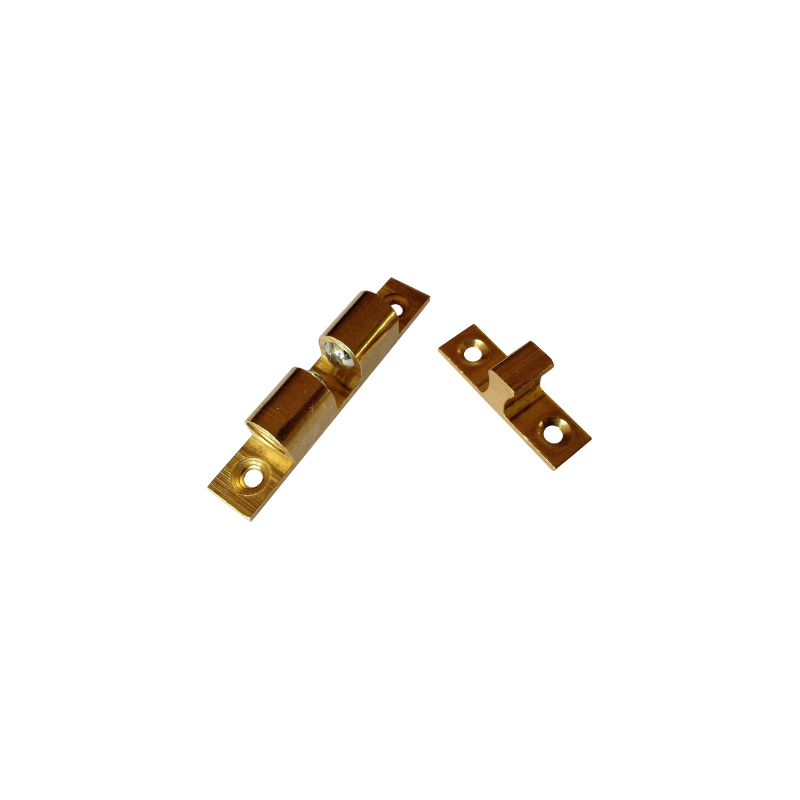 Fecho com 2 esferas, latão, C.60 x L.11 x A.12 mm