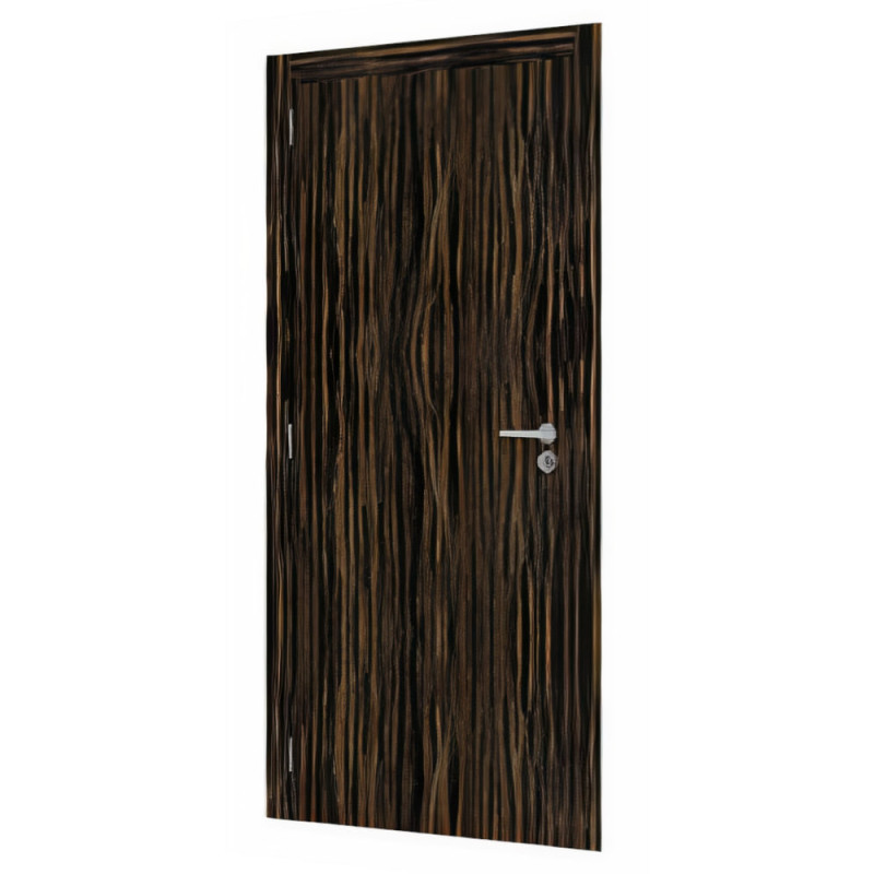 Porta interior lisa A5, revestida a folha mogno, c/furação, s/verniz, A.2000 x L.750 x E.35 mm