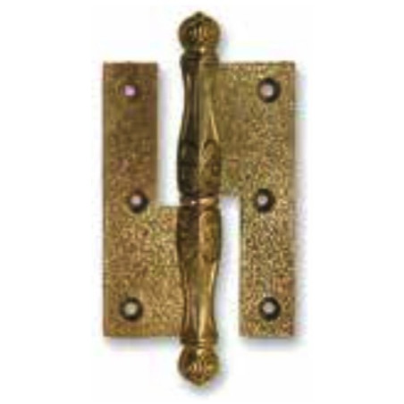 Dobradiça meio balanço rústica Sofima 221 para porta, zamak bronze, 3", A.78 x L.28 x E.3,5 mm, direita