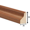 Perfil moldura 5535, MDF revestido a folha de pinho, A.55 x L.35 x C.3660 mm
