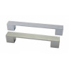 Puxador atual, asa barra rectangular Sofima 1222, zamak níquel escovado, 2 furos distância 160, C.204 x L.25 x A.28 mm