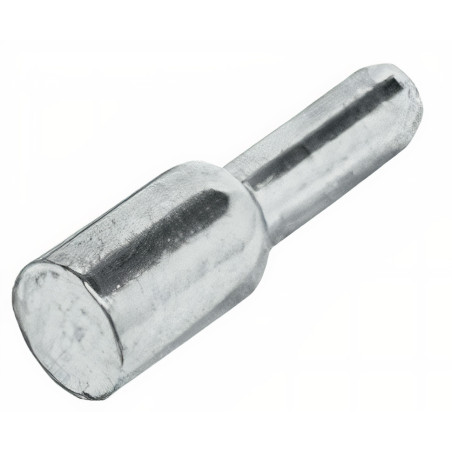 Suporte de prateleira HAFELE 282.06.706, aço niquelado, perno Ø.3 x C.8, batente Ø.5 x C.8 mm
