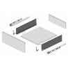 Lateral de gaveta c/amortecedor Vision Top Slim/fina Box, silenciosa, extração total, suporta 40 kg, branco, A.121 x C.300 mm