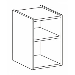 Kit/módulo inferior Alvic, melamina cinza, aglomerado estrutura 16 costa 8, A.700 x P.580 x L.700 mm