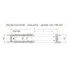 Caixilho SCRIGNO SCRIGNOtech ST3414 p/porta de correr, p/parede alvenaria EXT.105 x INT.70, L.900 x H.2020 mm