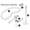 Conjunto 2 cestos direito para estrutura VAUTH-SAGEL CORNERSTONE MAXX, base branca, rail cromado, PORTA.600, MOD.1000 mm