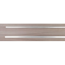 Perfil decorativo para embutir 1492, alumínio, A.2 x L.7,2 x C.2110 mm