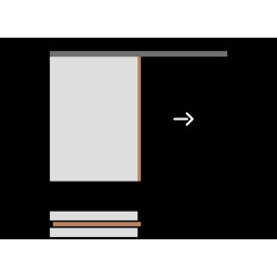 Jogo para porta de correr suspensa Saheco SF-E40/39 J, ferro zincado, suporta 40 kg