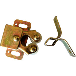 Fecho 750 com mola, oxidado, roletes de nylon, C.33 x L.27,5 x A.14,5 mm