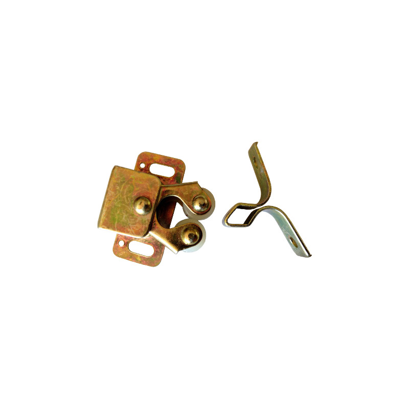 Fecho 750 com mola, oxidado, roletes de nylon, C.33 x L.27,5 x A.14,5 mm