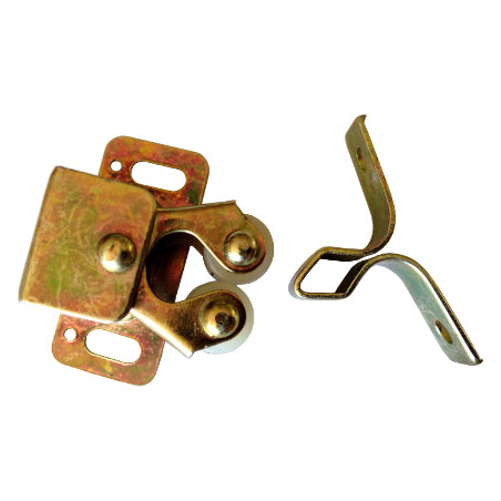 Fecho 750 com mola, oxidado francês, roletes de nylon, C.33 x L.27,5 x A.14,5 mm