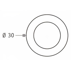 Puxador rústico, espelho cogumelo redondo Sofima 159, zamak bronze, 1 furo, Ø.30 mm