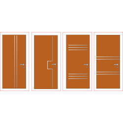 Perfil decorativo para embutir 1492 com adesivo, inox satinado, A.2,2 x L.7,2 x C.2500 mm