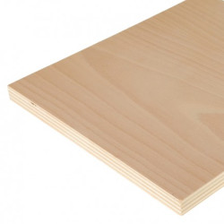 Placa em contraplacado WBP de bétula revestido a folha de faia vaporizada, C.2150 x L.1250 x E.27 mm