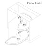 Conjunto 2 cestos direito para estrutura VAUTH-SAGEL CORNERSTONE MAXX, base branca, rail cromado, PORTA.600, MOD.1000 mm