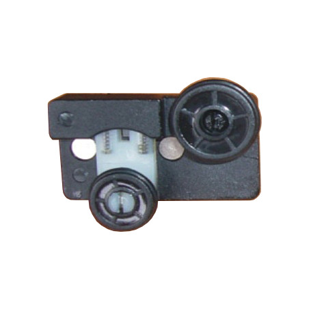 Rolete superior 5330 para porta de roupeiro, nylon e ferro zincado com mola, roda nylon