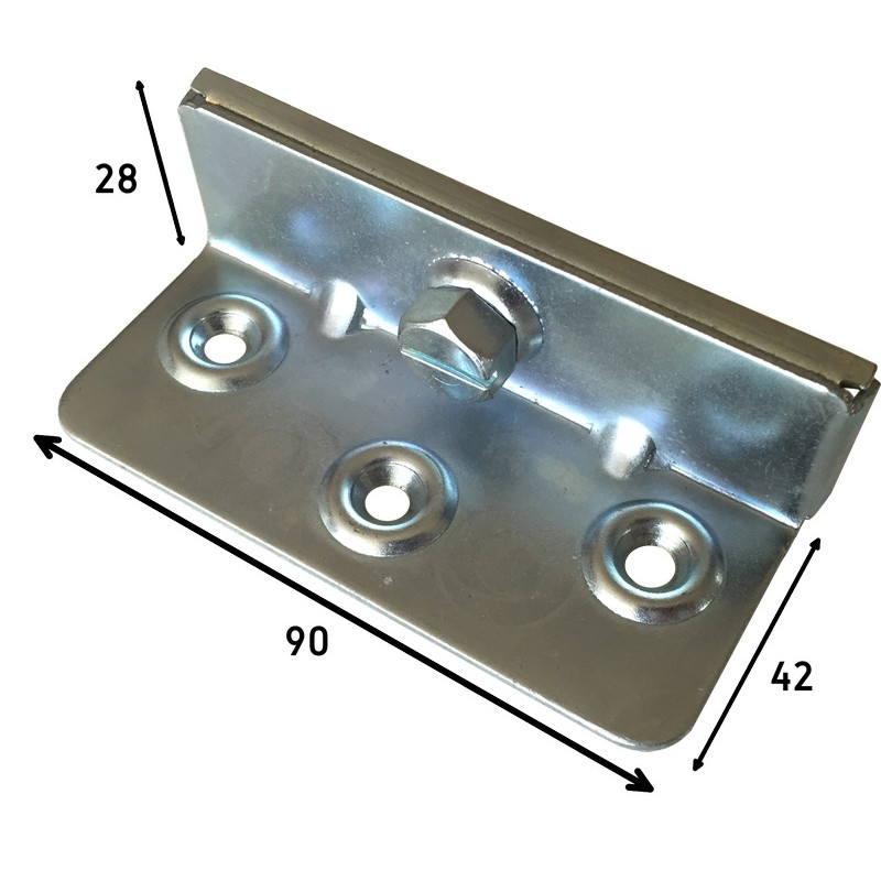 Engate para cama 3012 em ferro zincado branco