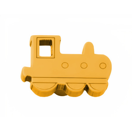Puxador criança, comboio Nesu 605AM, metacrilato amarelo, 44 x 30 mm