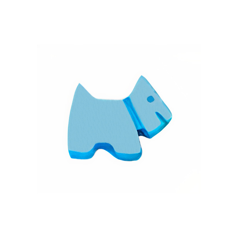 Puxador criança, cão Nesu 602AZ, metacrilato azul, 41 x 33 mm