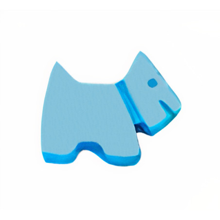 Puxador criança, cão Nesu 602AZ, metacrilato azul, 41 x 33 mm